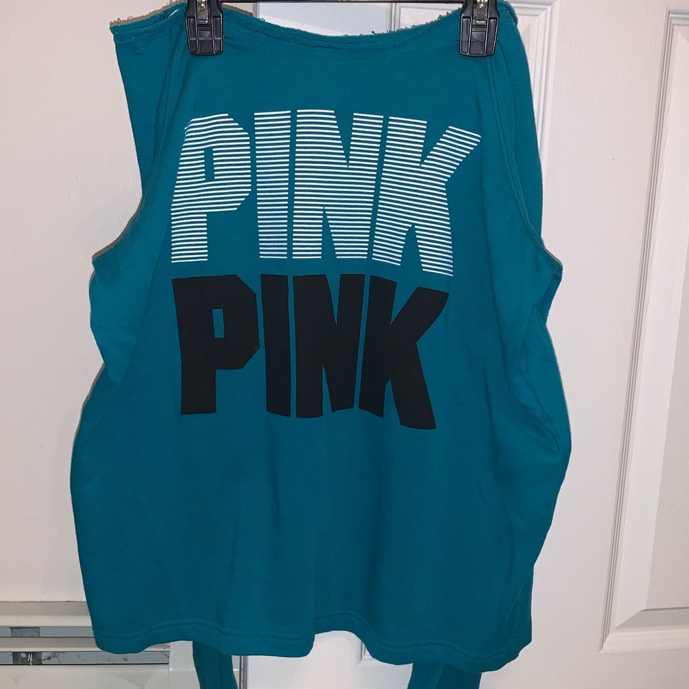 PINK VS off the shoulder long sleeve tee